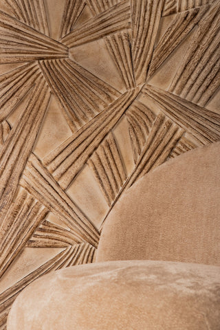 Raihan Cream rect. mdf wall panel knotted look