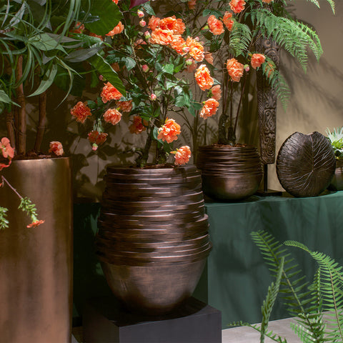 Pot Roza Koper D64.5 H80 translates to "Pot Rose Copper D64.5 H80"