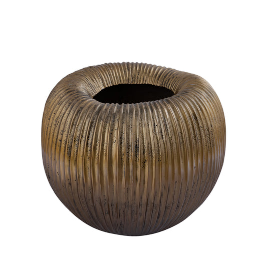 Russel Gold alu round pot low ribbed wide translates to "Only."