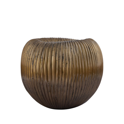 Russel Gold alu round pot low ribbed wide translates to "Only."