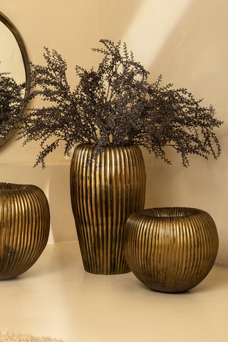 Russel Gold alu round pot ribbed high