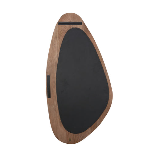 Santin Natural mango wood organic triangle mirror