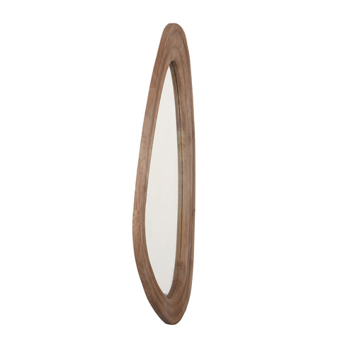 Santin Natural mango wood organic triangle mirror