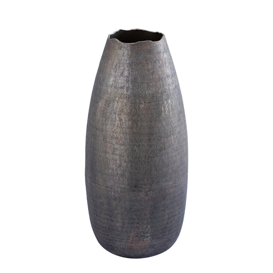 Semin Silver alu round rustic pot wavy edge L translates to "Semin Silver alu ronde rustieke pot met golvende rand L" in Dutch.