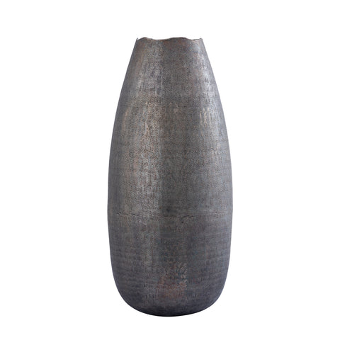 Semin Silver alu round rustic pot wavy edge L translates to "Semin Silver alu ronde rustieke pot met golvende rand L" in Dutch.