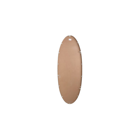Serine White steel oval mirror small