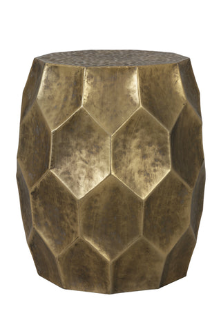 Side table Kalan - Antique Gold - Ø37x42.5cm