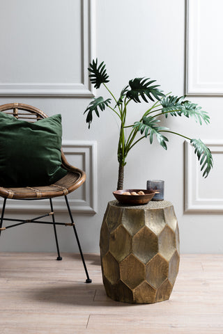 Side table Kalan - Antique Gold - Ø37x42.5cm