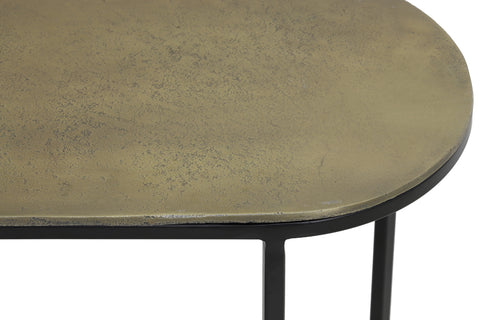 Mesa auxiliar S/2 máx 53x26x53 cm BOCOV bronce antiguo-negro