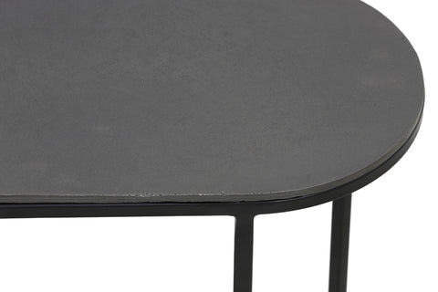 Table d'appoint S/2 max 53x26x53 cm BOCOV plomb antique-noir
