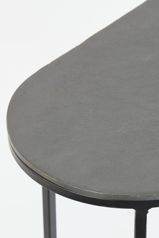 Table d'appoint S/2 max 53x26x53 cm BOCOV plomb antique-noir