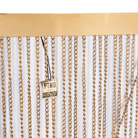 Solan Gold iron chains round hanging lamp