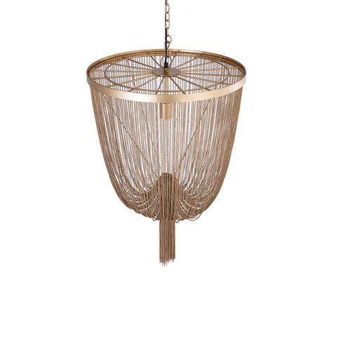 Solan Gold iron chains round hanging lamp