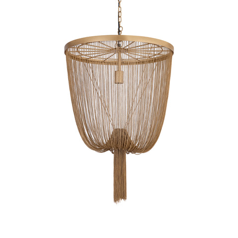 Solan Gold iron chains round hanging lamp