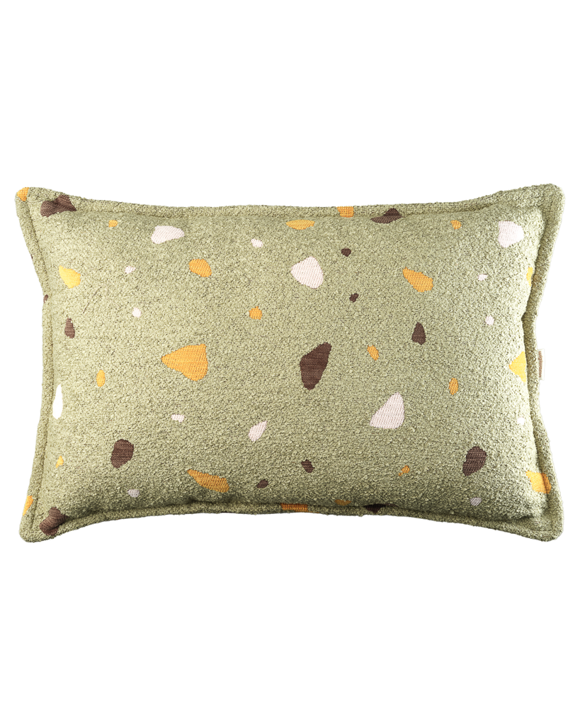 Terrazzo Moss Bolster Cushion