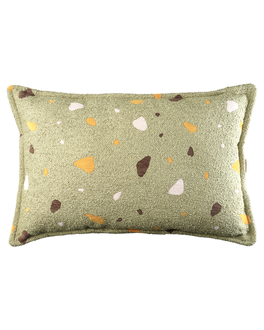 Terrazzo Moss Bolster Cushion