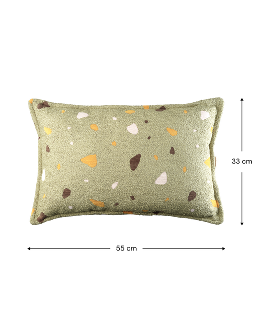 Terrazzo Moss Bolster Cushion
