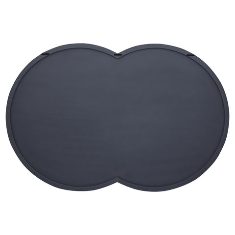 Thikra Brown double circles mdf wall panel carved to  Only.