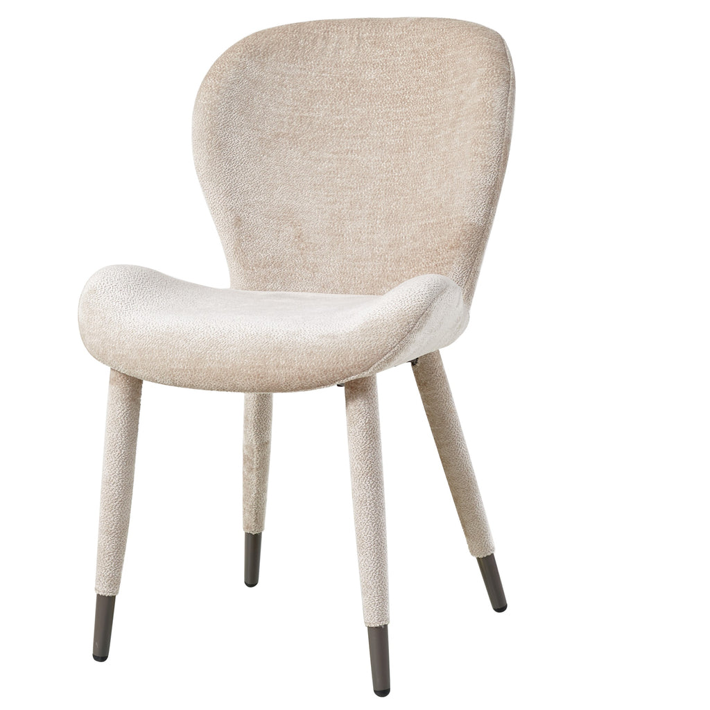 Thor Beige salle à manger chaise tissu Aphrodite jambe