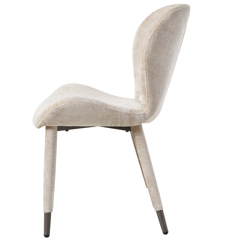 Thor Beige salle à manger chaise tissu Aphrodite jambe