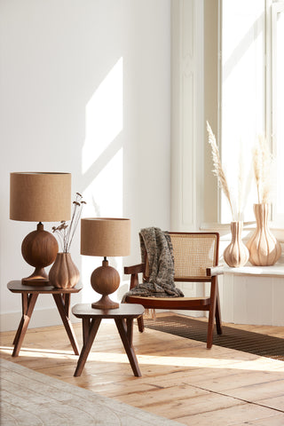 Lamp base Ø18x38 cm TOMASSO wood matte brown