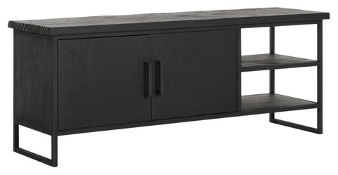 Supporto TV Beam n.2 piccolo, 2 ante, 2 ripiani aperti NERO