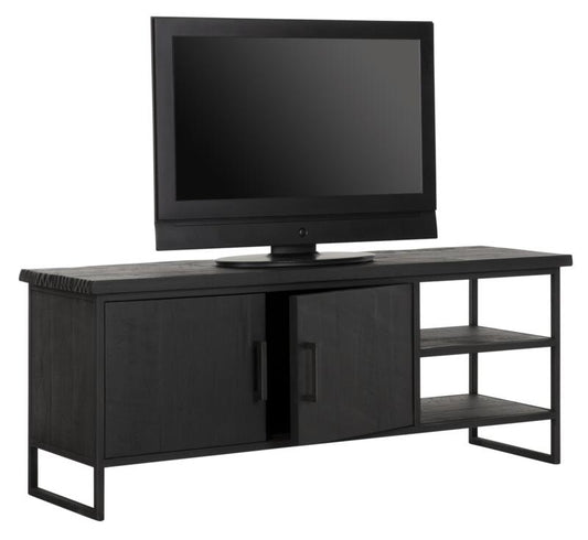 Supporto TV Beam n.2 piccolo, 2 ante, 2 ripiani aperti NERO