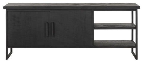 Supporto TV Beam n.2 piccolo, 2 ante, 2 ripiani aperti NERO
