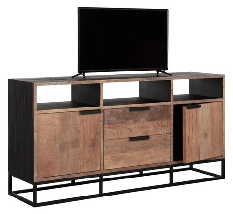 Soporte de TV Cosmo No.3 alto, 2 puertas, 2 cajones, 3 estantes abiertos
