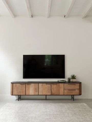 Mueble de televisión Soho grande, 4 puertas, 2 cajones