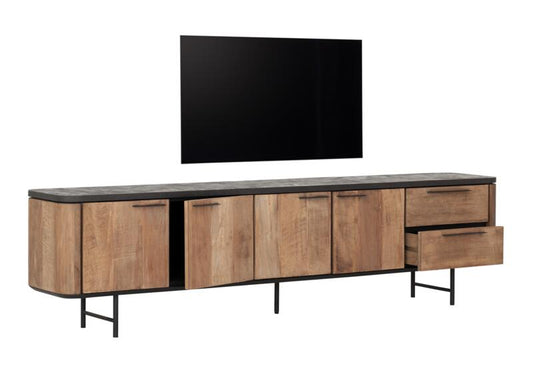 Mueble de televisión Soho grande, 4 puertas, 2 cajones