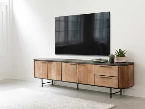 Mueble de televisión Soho grande, 4 puertas, 2 cajones