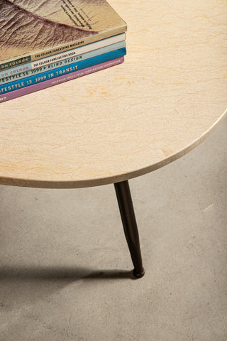 Veria set of 2 koffietafels beige marmer naar Only.