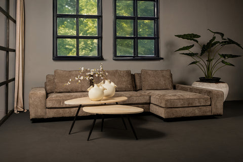 Veria set of 2 koffietafels beige marmer naar Only.