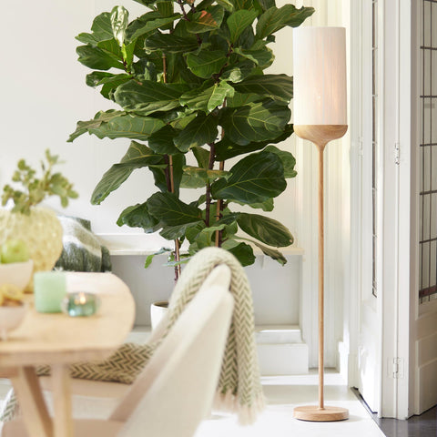 Floor lamp Dania - Cream/Natural - Ø23x159cm