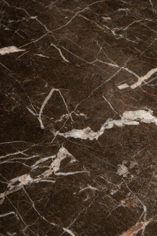 Volos set of 2 side tables brown marble