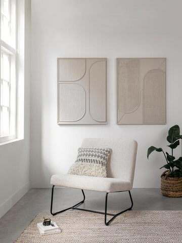 Painel de parede Lorcan Creme pequeno