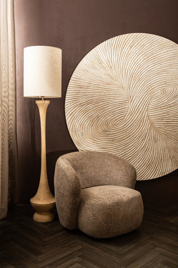 Wandpaneel Wiktor White Swirl Carved 180 cm PTMD