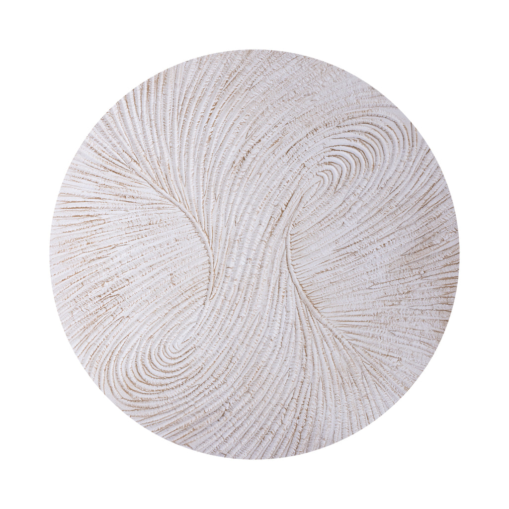 Wiktor White MDF round wallpanel swirl carved MをOnlyに翻訳します。