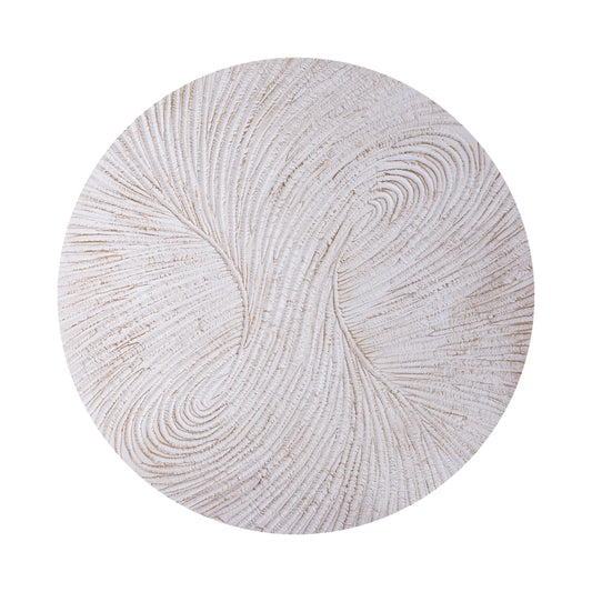 Wiktor White MDF round wallpanel swirl carved MをOnlyに翻訳します。