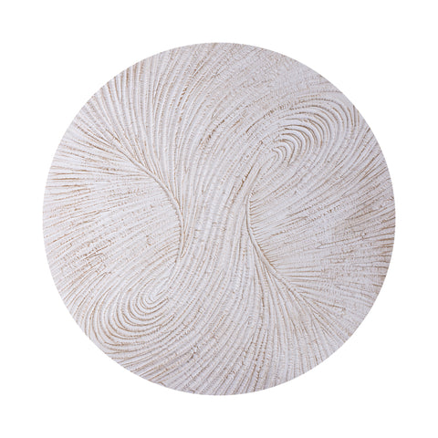 Wiktor White MDF round wallpanel swirl carved MをOnlyに翻訳します。