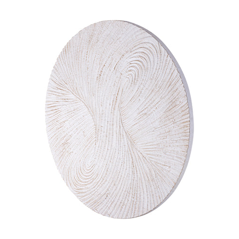 Wiktor White MDF round wallpanel swirl carved MをOnlyに翻訳します。