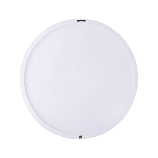 Wiktor White MDF round wallpanel swirl carved S traduit en Only.
