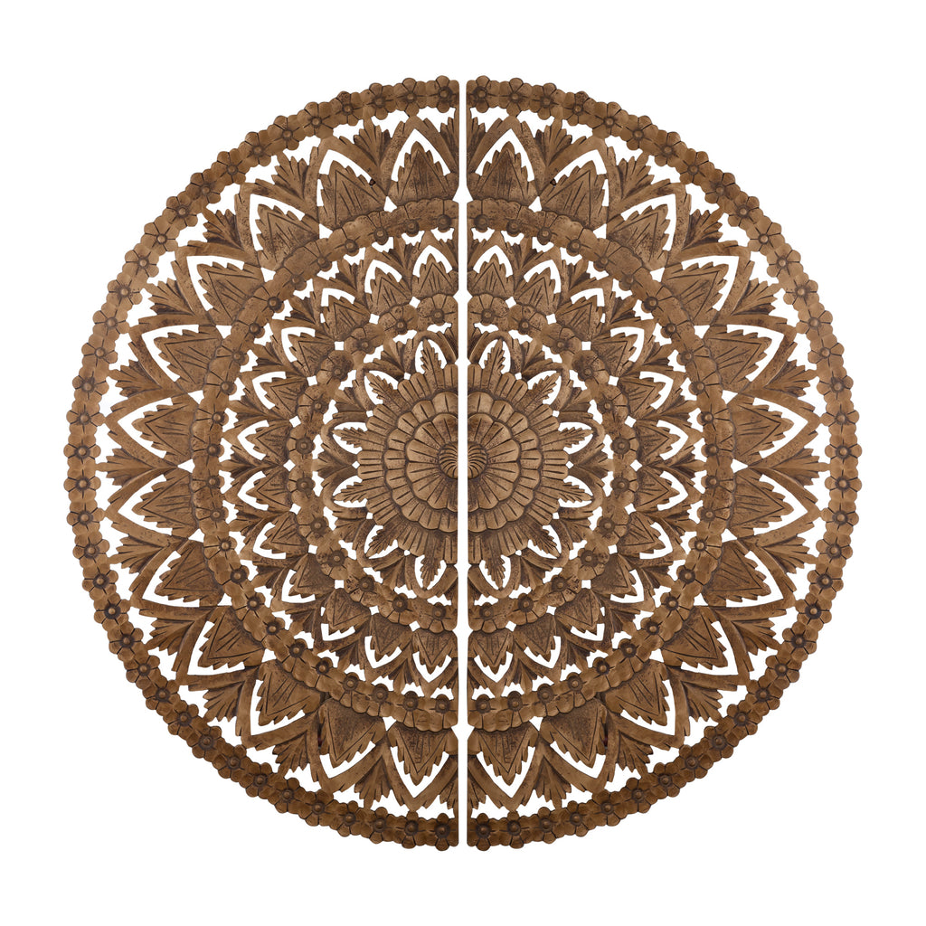 Willian Brown MDF round wallpanel in 2 halfs