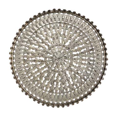 Xavery Bronze round iron wall panel carved look L translates to "Xavery Bronze round iron wall panel carved look L" in Only.