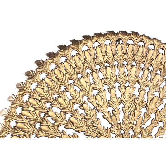 Xavery Bronze round iron wall panel carved look S translates to Only.