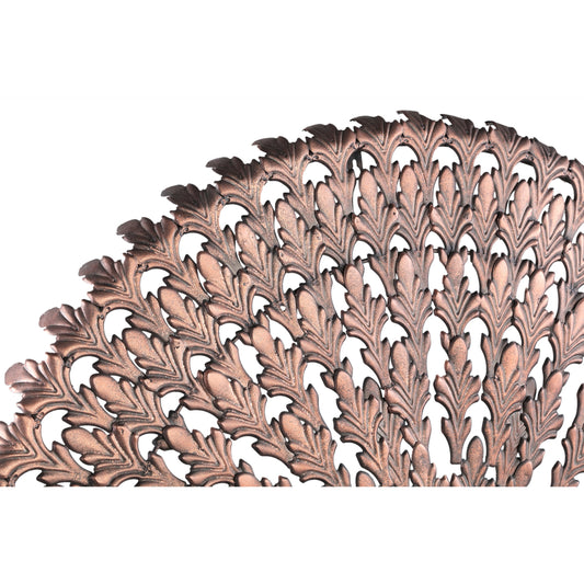 Xavery Copper round iron wall panel carved look L translates to "Xavery Paneles de Pared Redondos de Hierro en Cobre con Aspecto Tallado L"