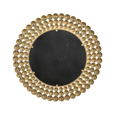 Zenno Oro espejo de pared redondo con borde punteado a Only.