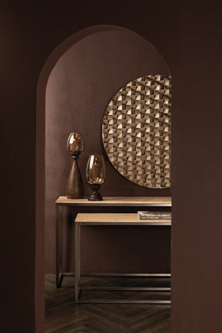 Zoah Black Travertine rectangle sidetable SV2