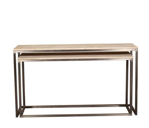 Zoah Black Travertine rectangle sidetable SV2